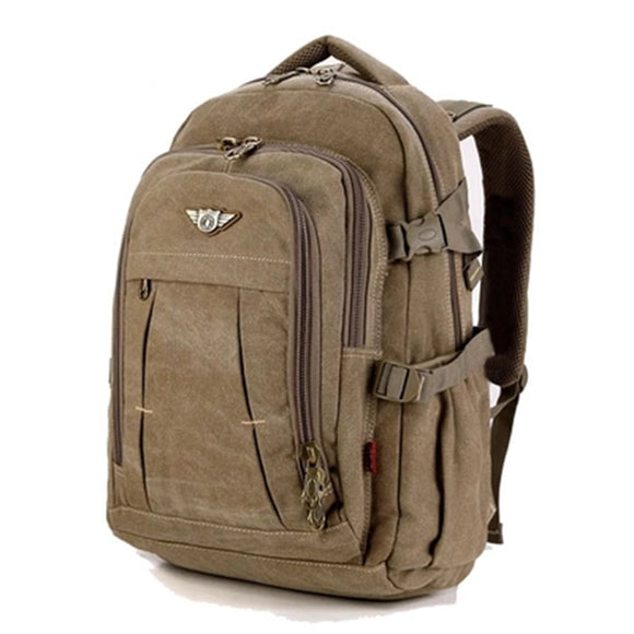 Man's Canvas Backpack Travel Schoolbag Male Backpack Men Large Capacity Rucksack Shoulder School Bag Mochila Escolar