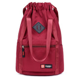 Women Nylon Backpacks Fashion Ladies Casual Drawstring Rucksack Multifunction Shoulder Bag Teenager Girls Travel Schoolbag