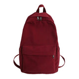 2022 High Quality Women Backpack Solid Color Shoulder Bag Fashion School Bag For Teenage Girl Children Female