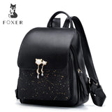 FOXER Brand Women Patchwork Zipper Large Capacity Backpack New Design Female College Bags Teenage Girls School Shoulder Bag