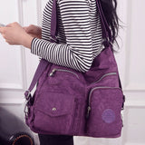 Preppy Style Women Nylon Backpack Natural School Bags For Teenager Casual Female Shoulder Bags Mochila Travel Bookbag Knapsack