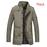 2022 Winter Men Jackets and Coats Leisure Windproof Thick Warm Jacket Men&#39;s Long Trench Coat Parka Clothing Drop Shipping