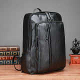 2022 New Leisure Soft Leather Backpack Men Teenager Male Large Capacity Laptop Backpack Male Travel Bags For Teenager School Bag