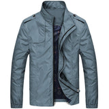 Solid color New 2022 Casual Jacket Men Spring Autumn Outerwear Stand Collar Coat Men Clothing