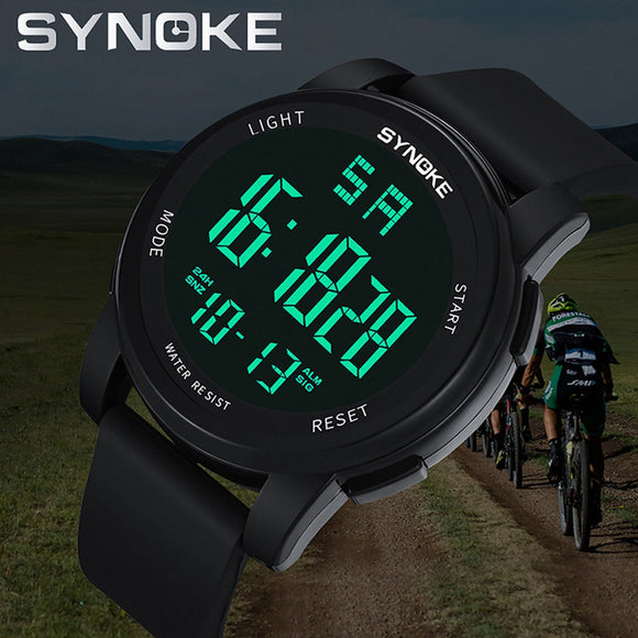 Synoke New Fashion Men Sports Watches Men Quartz Analog Led Digital Clock Man Military Waterproof Watch Relogio Masculino