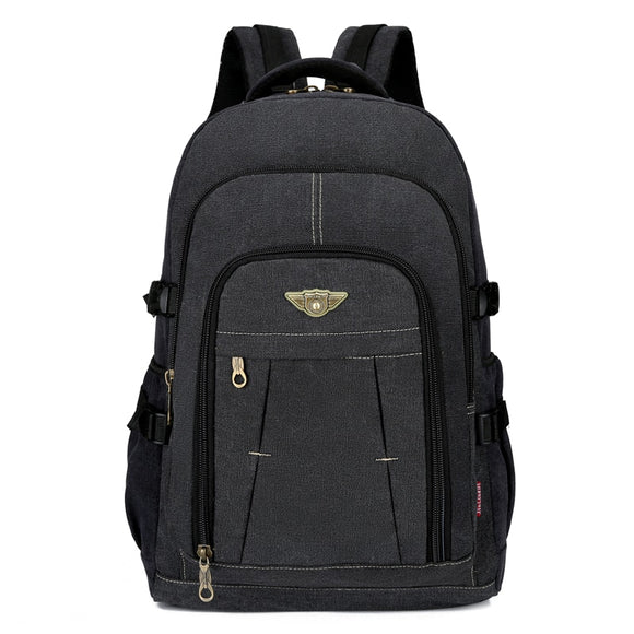 Laptop Canvas Backpack Men's Travel School Shoulder Bags Multifunction Rucksack Water Resistant Computer Backpacks For Teenager