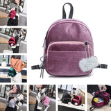 Velvet Backpack 2021 New Fashion Solid Color Women&#39;s Bag High Quality Small Fresh Exquisite Woman Bags Mochilas Mujer Gold
