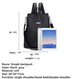 Women&#39;s Portable Anti-theft Travel Backpack Girls Casual Nylon Lager Capacity Shoulder Bag Schoolbag Hot