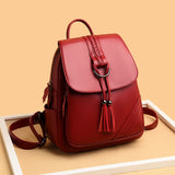 Tassel Women Backpacks Designer High Quality Soft Leather Fashion Back Bag Brand Female Travel Bags Mochilas Mujer 2021 Backbags