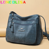 Luxurious Designer Crossbody Bag 2021 Fashion Pu Leather Soft Messenger Bags for Ladies Zipper Mini Retro Woman Bag Female Sac