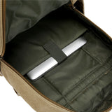 Laptop Canvas Backpack Men&#39;s Travel School Shoulder Bags Multifunction Rucksack Water Resistant Computer Backpacks For Teenager