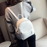 Mini Backpacks Women PU Leather Cute Small Backpack Female White Back Pack Black Backpacks For Teen Girls Fashion Bagpack Woman