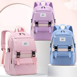 OKKID school bags for teenage girls purple pink light blue backpack waterproof large school backpack student book bag satchel