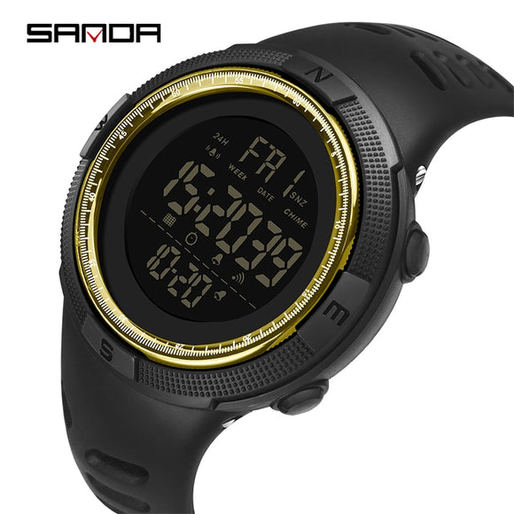 Fashion Sanda Brand Outdoor Sport Watch Men Multifunction Watches Alarm Clock Countdown Waterproof Military Digital Reloj Hombre