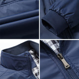 2021 Spring and Autumn New Men&#39;s Loose Stand Collar Jacket Fashion Sports Casual Solid Color High Quality Coat Size M-5XL