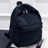 Style Soft Fabric Backpack Female Corduroy Design School Backpack For Teenage Girls Striped Backpack Women Velvet Screen