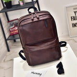 2023 Couples New Style PU Leather Backpack Double Bib Horizontal Pull  Backpack Computer Bag Men&#39;s Bag Men&#39;s Backpack