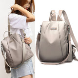 Women Waterproof Oxford Cloth Travel Backpack Nylon Anti-theft Double Shoulder Bag New