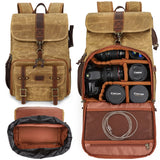 New Batik Canvas Bag for Camera Waterproof DSLR Cameras Backpack Liner Lens Case Large Photo Bag for Nikon Canon Sony Olympus