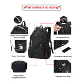 2022 Waterproof 17 Inch Laptop Backpack Men USB Charging Travel Backpack Women Oxford Rucksack Male Vintage School Bag Mochila