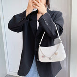 Texture Women&#39;s Leather Handbag Butterfly Chain Designer Bag Cheap Shoulder Underarm Bag Ladies Shopper Pure Color Small Purse