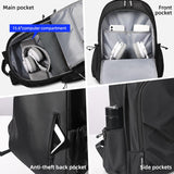Fashion Anti Theft Men&#39;s Backpack Waterproof USB Charging Mochilas Laptop School Casual Bag For Teenager Large Capacity Backpack