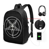 Satan Backpack with USB Dance with The Devil Back Pack Student Quality Bag University Multifunction Men Women Print Bags