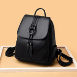 Tassel Women Backpacks Designer High Quality Soft Leather Fashion Back Bag Brand Female Travel Bags Mochilas Mujer 2021 Backbags