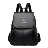 Vintage Women Backpack Large Capacity School Bags for Teenagers Girls Leather School Backpack Lady Shoulder Bag Sac A Dos