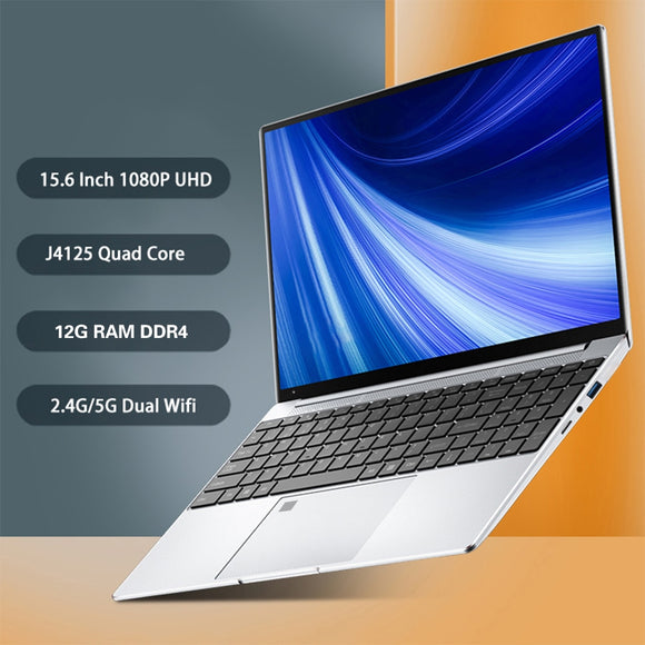 Intel 15.6 Inch J4125 Laptop 12GB RAM 2TB/256GB/512GB/1TB Windows 10 11 Pro 1920*1080 HDMI 5G WIFI Portable Netbook