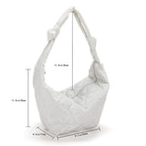 Cotton Padded Shoulder Bag for Women Winter Quilted Lady Underarm Bags Casual Fashion All-match Solid Girls Female Purse Handbag