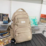 JULYCCINO Multifunction Waterproof Buckle Backpack Korean Style School Bag Student Shoulder Bag Teenage Girls Laptop Backpacks