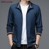MANTLCONX Men&#39;s Jacket Coats Men Business Jacket Brand New Spring Solid Color Windbreak Jackets Man Clothing Male Outwear M-4XL