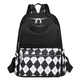 TRAVEASY Oxford Ladies Backpacks Contrast Color Female Travel Backpack Women Fashion Diamond Grid Schoolbags College Student