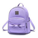 TRAVEASY 2022 Bow Solid Color Women Fashion Backpacks Preppy Style Round Large Capacity School Backpack Leisure Travel Backpack