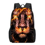 ferocious illustration lion Backpack For Girls Primary Students Pattern School Bags Children Book Bag Casual Bagpack Bag Pack