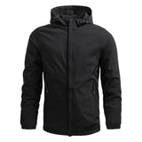 Windproof Tactics Jacket Men Casual Sports Spring Autumn Outdoor Soild Hooded Coat Windbreaker Male Breathable Casual Outwears