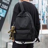 Unisex Shoulder Backpack Casual Solid Color Hiking Backpack Outdoor Sport School Bag Large Capacity Travel Laptop Rucksack