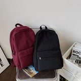 2022 High Quality Women Backpack Solid Color Shoulder Bag Fashion School Bag For Teenage Girl Children Female