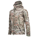 Men&#39;s Jacket Soft Shell Shark Skin Fleece Waterproof Windbreaker Tactical Outerwear Coat for Hiking Camping Hunting Thermal Male