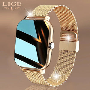 LIGE 2022 Men Smart Watch Women 1.69 Inch Full Touch Sports Fitness Bracelet Bluetooth Call Smart Clock Ladies Smartwatch Men