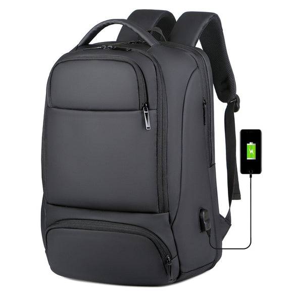 Expandable Men‘s 17 Inch Laptop Backpacks USB Schoolbag Sports Travel School Bag Waterproof Notebook Bag Pack Backpack For Male