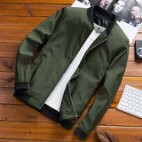 Spring Men&#39;s Bomber Jackets Male Outwear Slim Fit Solid Color Coats Fashion Man Streetwear Baseball Jackets Clothing