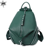 Anti-theft Women&#39;s Genuine Cow Leather Backpacks 2022 Green Pink Ladies Fashion Travel School Bags Female Daily Holiday Knapsack