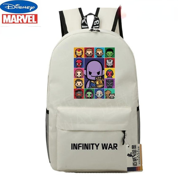 Disney Marvel Avengers Black Panther Rocky Thanos Captain America Hulk Iron Man School Bag Student Backpack Backpack