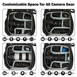 Camera Backpack for Photographers DSLR SLR Camera Backpacks BAGSMART Waterproof Backpack Fit up to 15&quot; Laptop with Tripod Holder