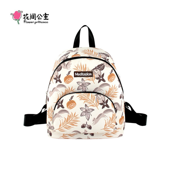 Flower Princess Women's Bag 2022 Trend Backpacks For Women Of Original Brands Autumn Travel Fashion Nylon Female Small Backpack