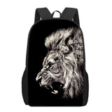 ferocious illustration lion Backpack For Girls Primary Students Pattern School Bags Children Book Bag Casual Bagpack Bag Pack