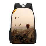 Ho tair Balloon Sky 3D Print School Bag Set for Teenager Girls Primary Kids Backpack Book Bags Children Bookbag Satchel Mochila