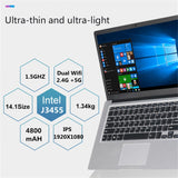 14 inch Notebook 6G RAM 128G 256G 512G 1TB SSD Laptop 1920*1080 IPS Intel Laptop Quad Core Windows 10 5G Wifi Student Computer